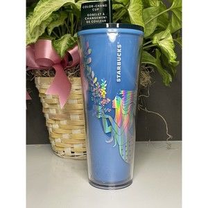 Starbucks Holliday Blue Mermaid Color Changing 24oz Tumbler 2021 Christmas NEW
